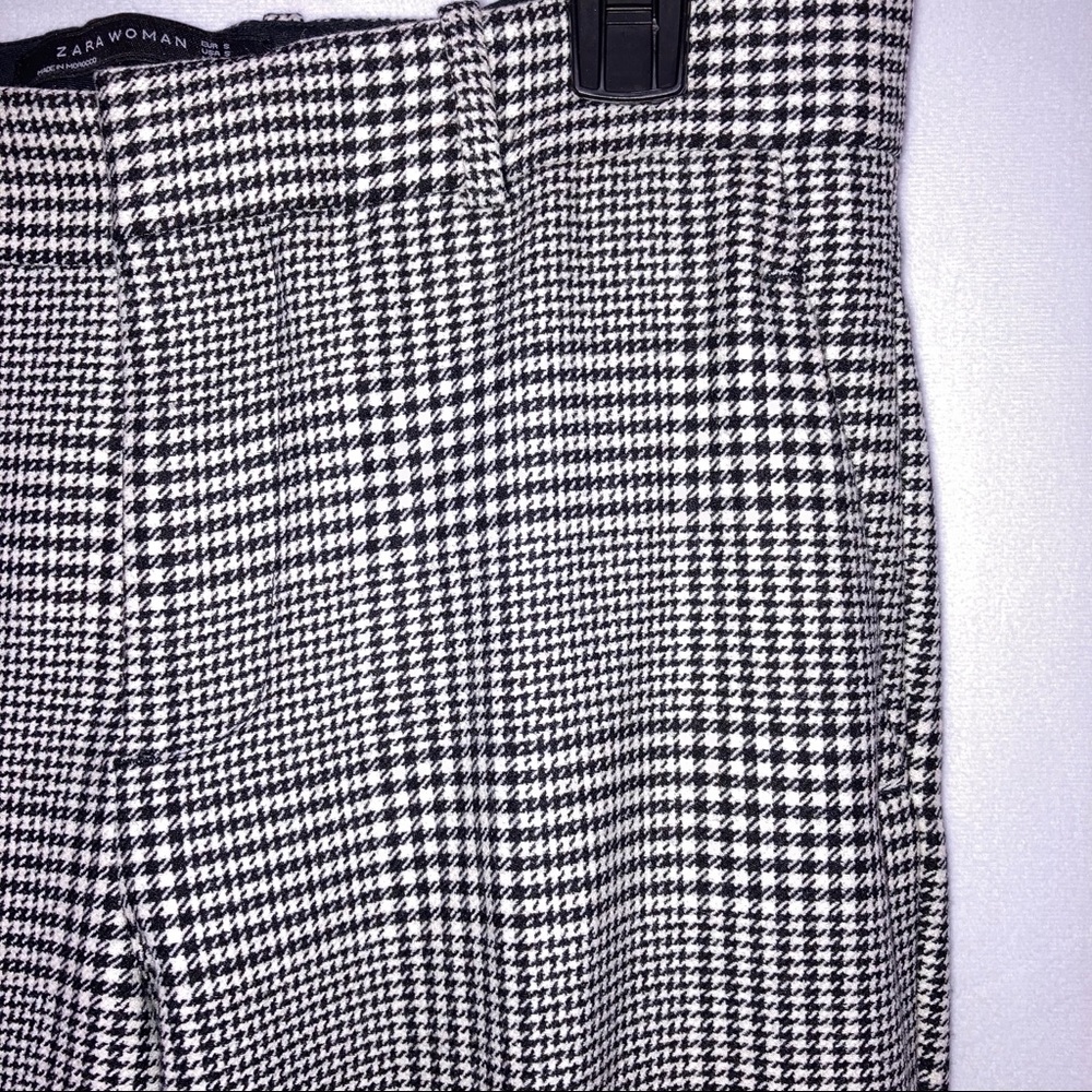 Zara Woman black white trousers slacks sz S - Picture 4 of 6